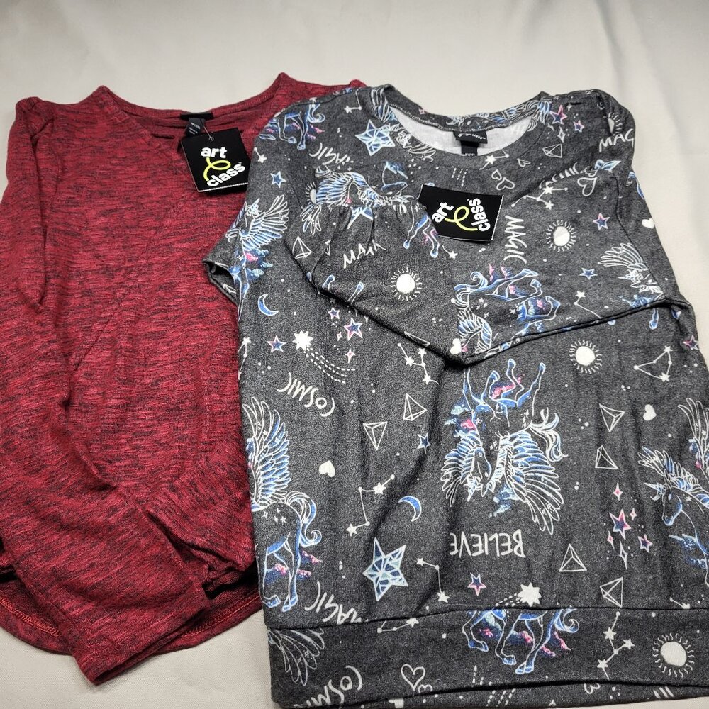 ART CLASS Girls Super Soft Long Sleeved Shirts Size M 7/8